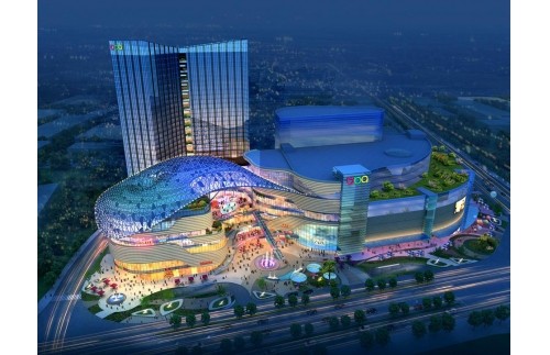 湖南湘潭步步高商業中心60萬風量油煙凈化器安裝案例